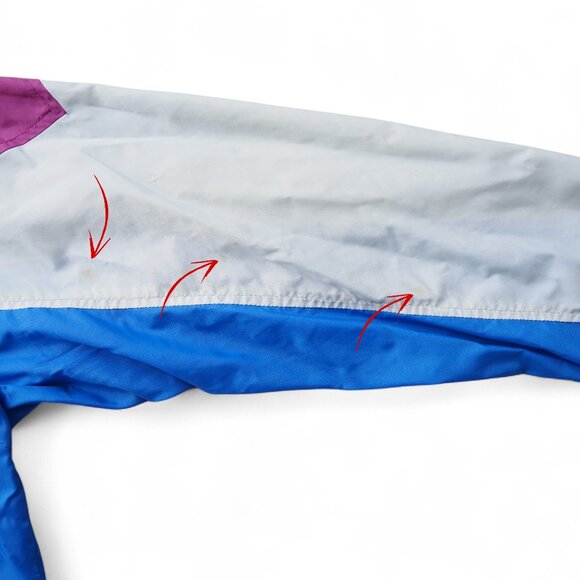 USA Olympic VTG Colorblock Full Zip Windbreaker Unisex M - Picture 11 of 12